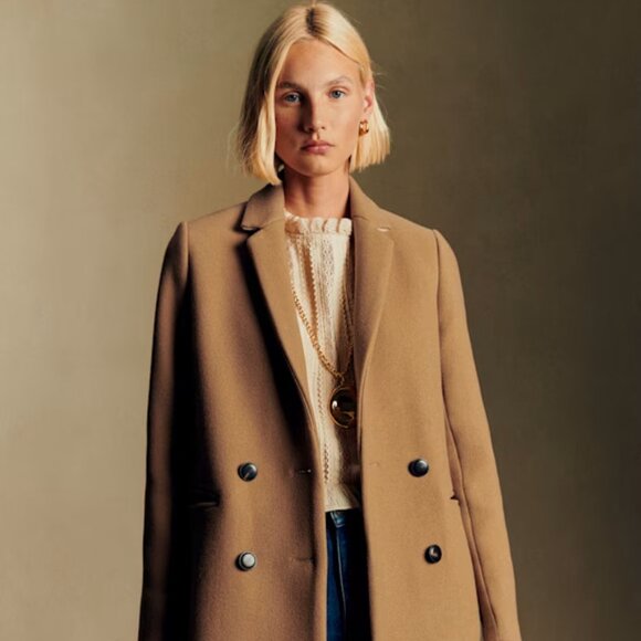 Sezane Jackets & Blazers - Sézane Johnson coat in camel ~ size 38, pre-owned!